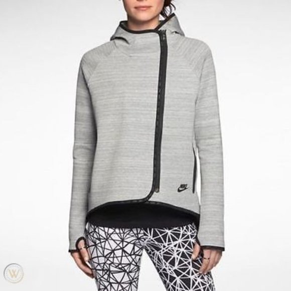 Nike Tops - Nike Tech Fleece Cape Hoodie Grey Black (XS)